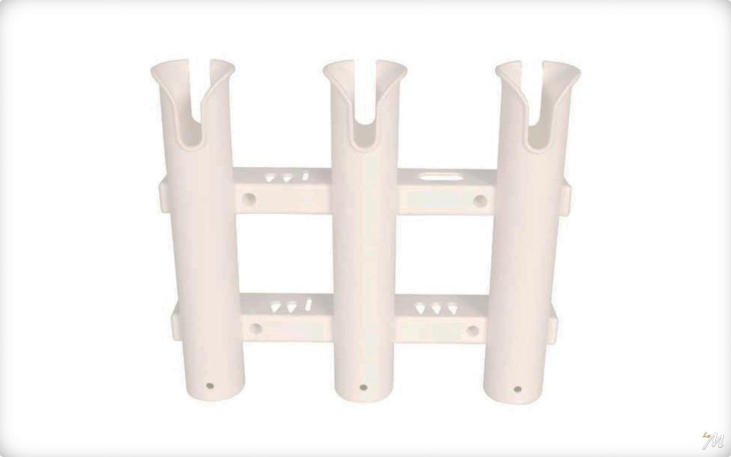 Portacanna Da Parete A 3 Posti In Plastica Bianca - Foto 5