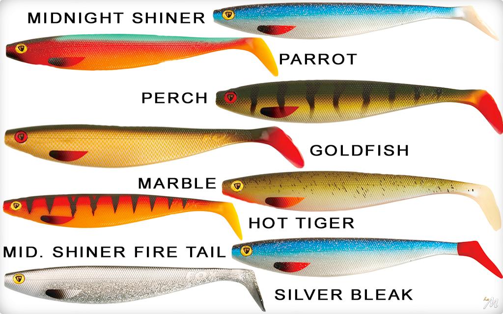 luccioperca luccio Fox Rage Pro Shad – Set da 5 colori assortiti Colori assortiti pesci di gomma morbida esca per pesce persico esca persico trota Lure