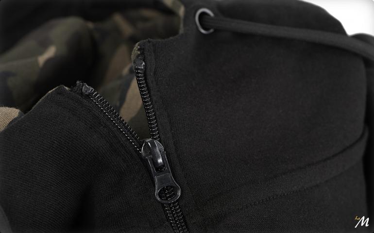 Felpa con Cerniera Black Camo Print Felpa con Cerniera Black Camo Print