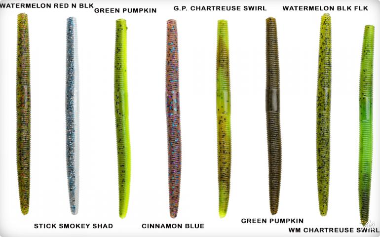 Strike King Shim e Stick Artificiali Pesca Spinning Black Bass Lago Fiume