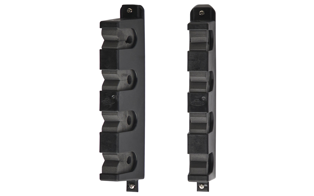 Porta Canne Da Pesca Da Muro - Organizer Per 6 Canne Con Supporti Regolabili - Grigio