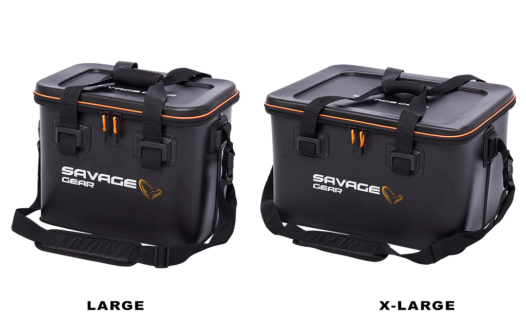 System Box Bag L Savage Gear WPMP Lure Carryall - Bolsa Impermeable Para Aparejos De Pesca, Estuche Multiusos De EVA, Bolsillo De Malla Para Señuelos De Pesca, Cajas 3D Smelt 140