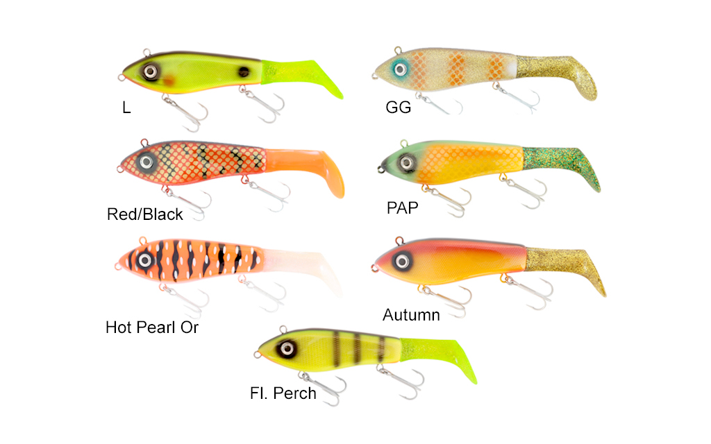 Abu Garcia Beast Paddle Tail - Esca Morbida Swimbait Per Pesca Al Luccio, 21 Cm, Colorata E Dipinta A Mano