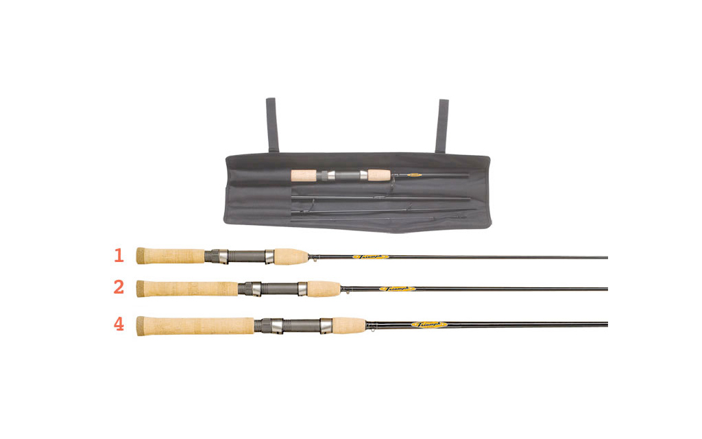 Triumph Travel Spinning Canna Viaggio pesca Spinning 4 pezzi